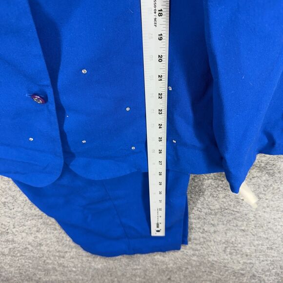 New Intriguing Threads Pants Suit Women 1X Plus Blue Collared Long Sleeve Casual - Picture 6 of 8